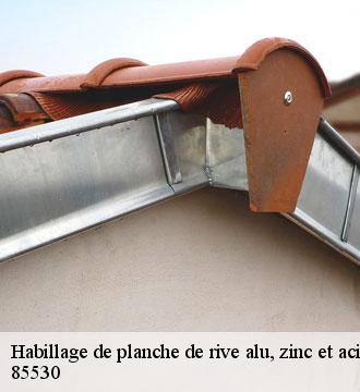 Habillage de planche de rive alu, zinc et acier