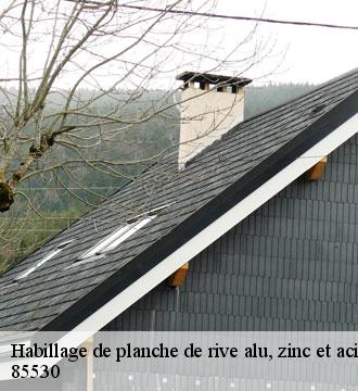 Habillage de planche de rive alu, zinc et acier