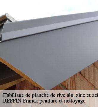 Habillage de planche de rive alu, zinc et acier
