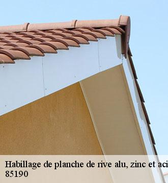 Habillage de planche de rive alu, zinc et acier